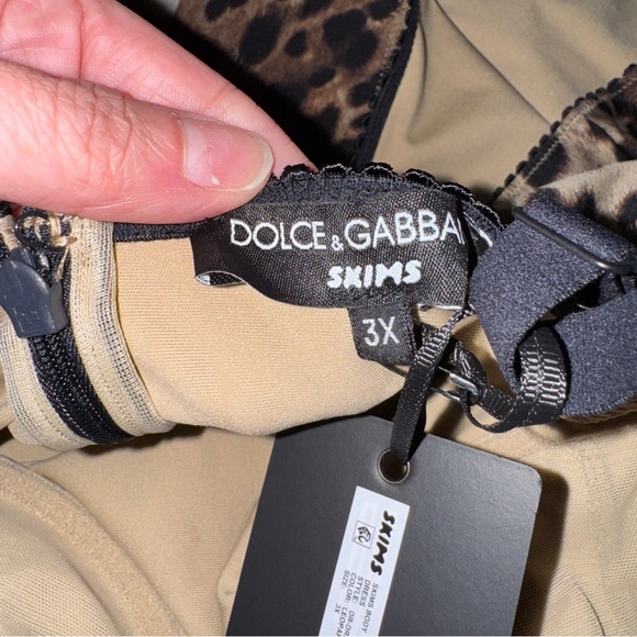 SKIMS X Dolce Gabbana Plus Size Leopard Print Midi Body Dress 3X - Picture 5 of 6